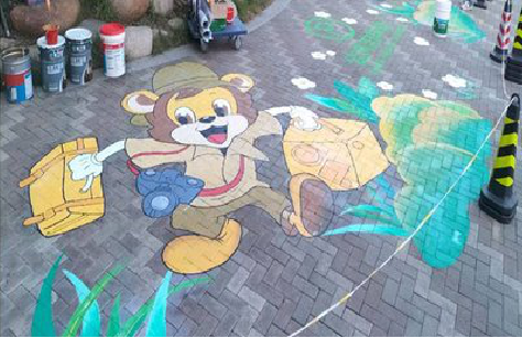 永康夏季画地面彩绘会遇到的问题